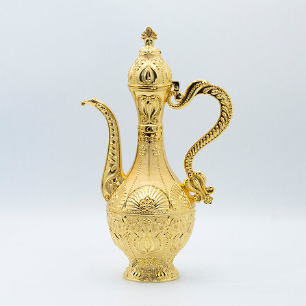 Arabian Design Gold Plated Coffee & Tea Pot with Cups & Tray Stand