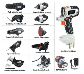 18V Cordless 10 in 1 Multifunctional Power ToolKit