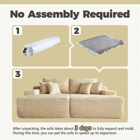 Boneless Sofa, Sleeper Couch, No Assembly Required